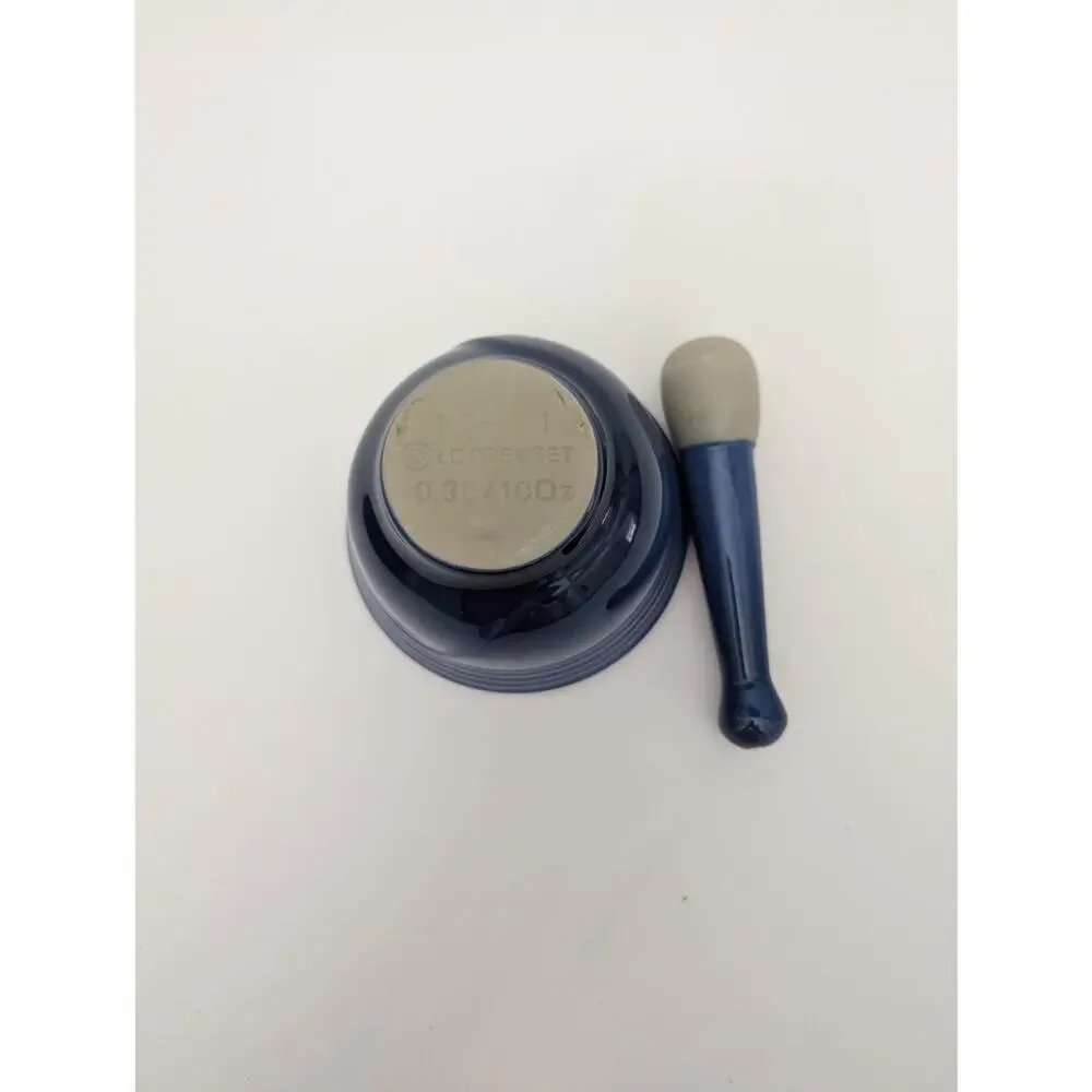 Le Creuset Blue Morter and Pestle 0.3 liter